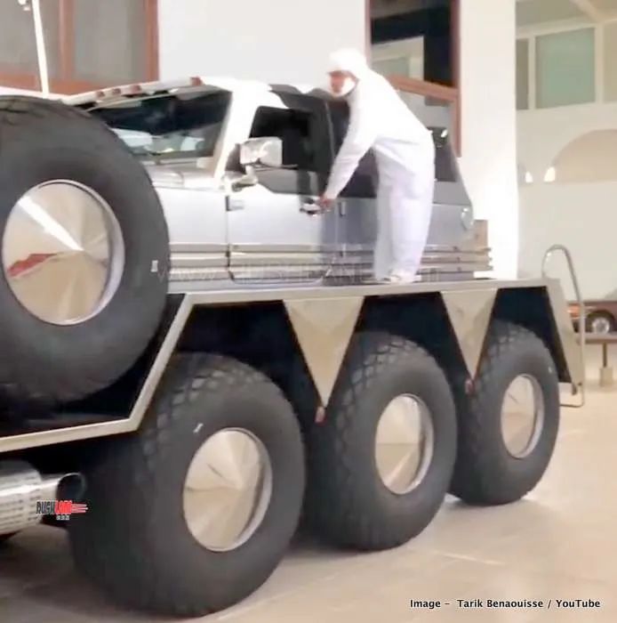 这个专开大车的中东浪子，最近搞了台两层楼高的悍马