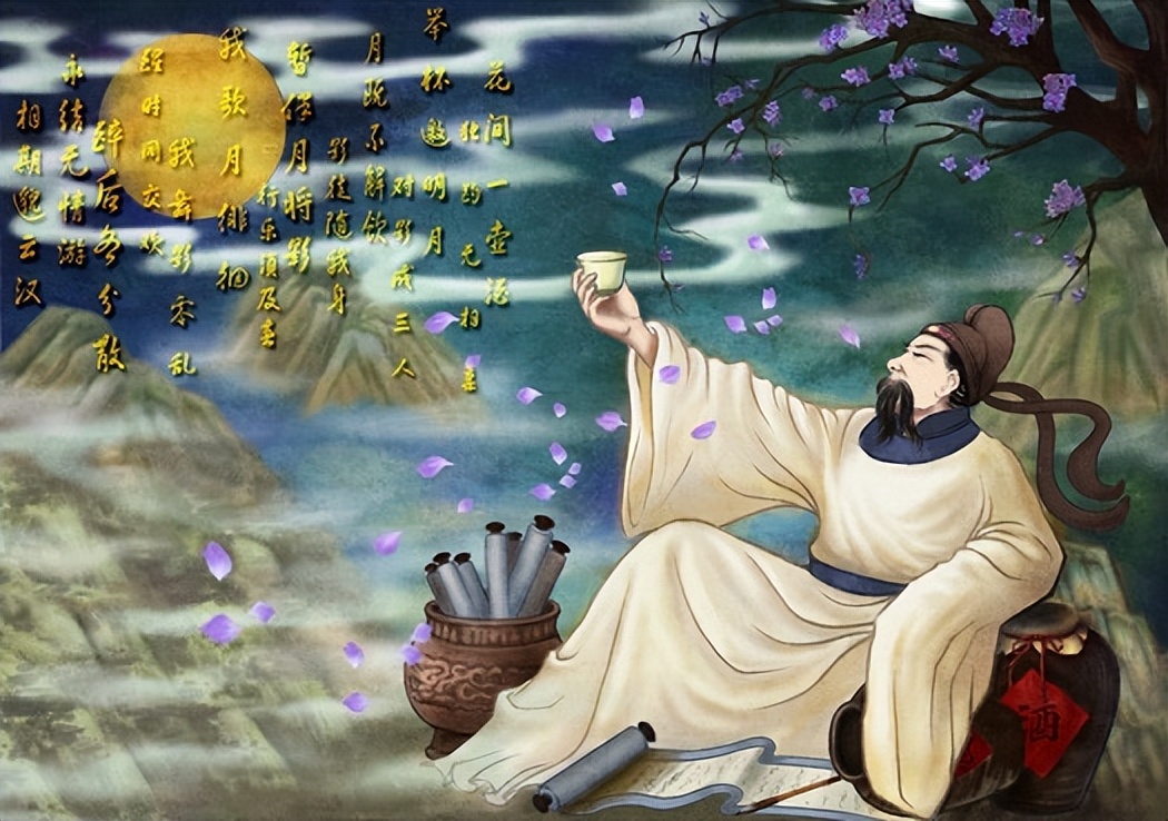 李白的最出名的十首诗带简单画面,李白酒诗最著名的十首诗