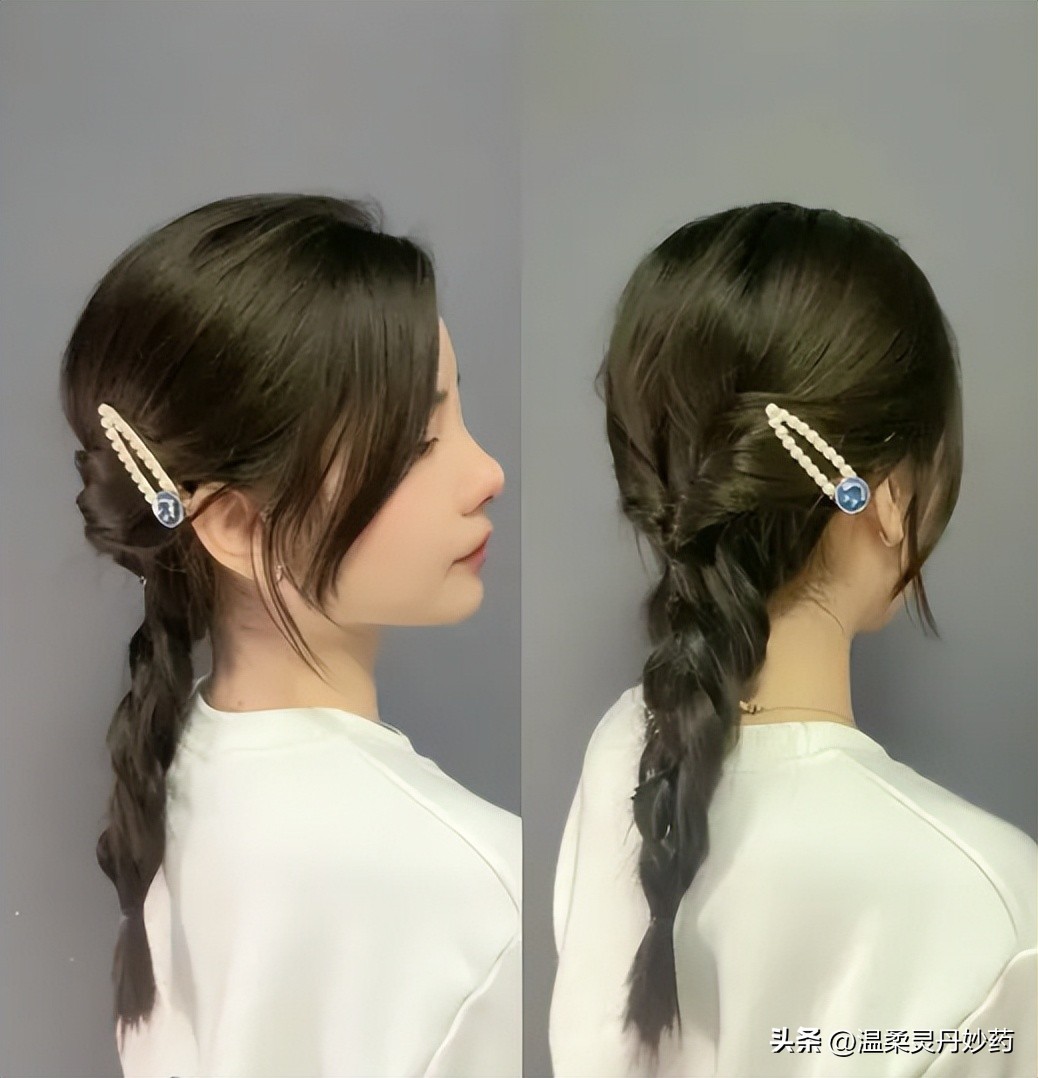 日常生活盘发造型图片,不用打理头发的盘发方法