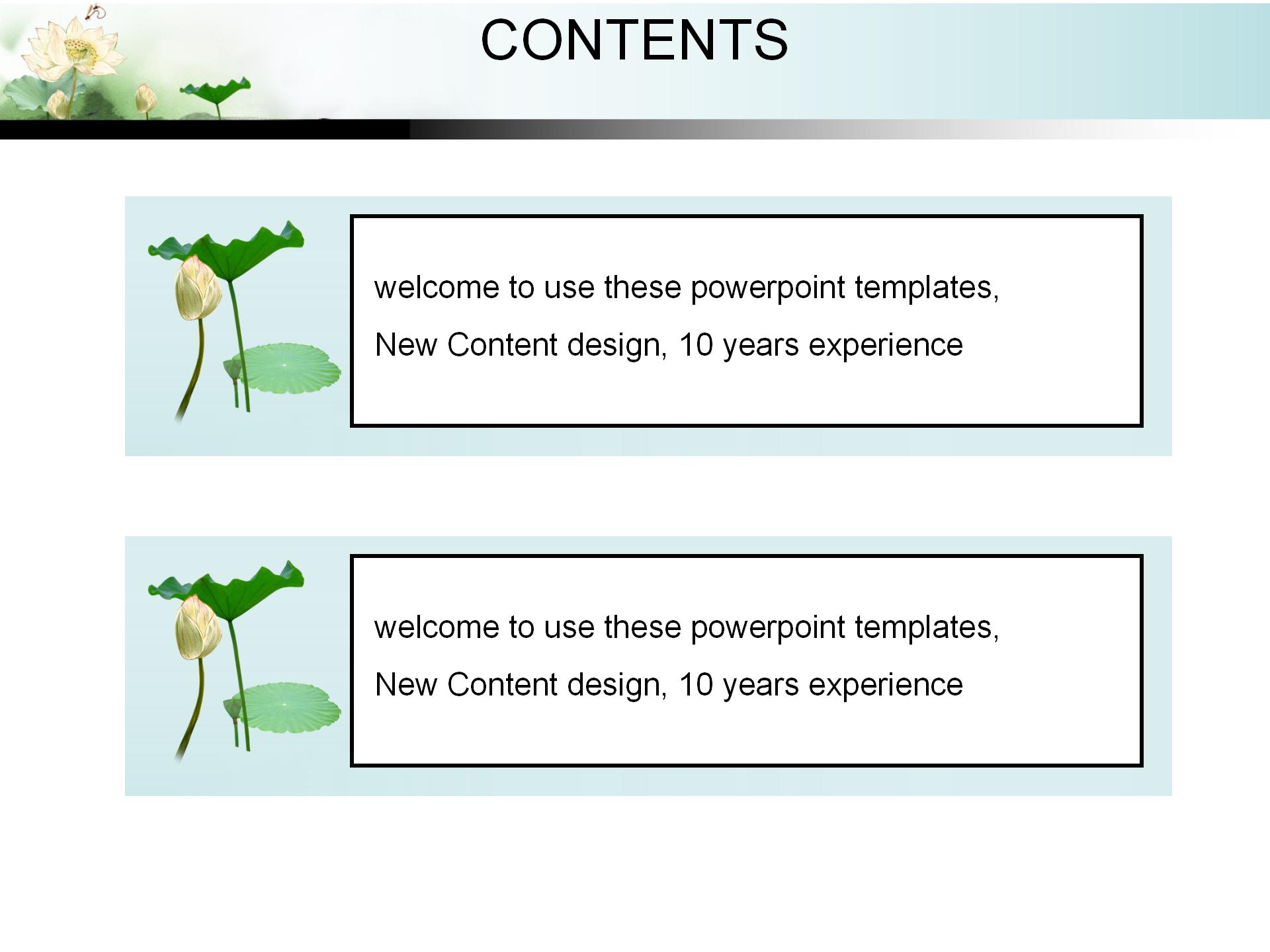 最美中国风PPT模板：荷花中国意境熏陶，适合各教师（18）