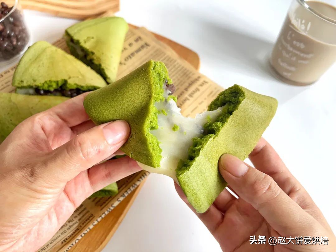 蜜豆抹茶麻薯教学视频,抹茶红豆麻薯松饼
