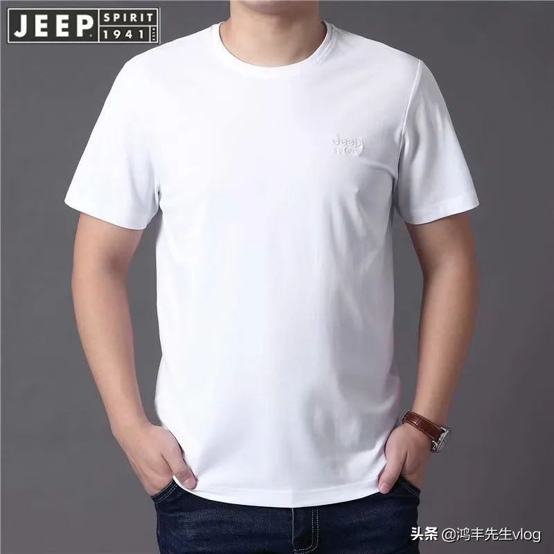 jeep短袖t恤专卖店男装翻领,jeep短袖t恤男纯棉官方正品