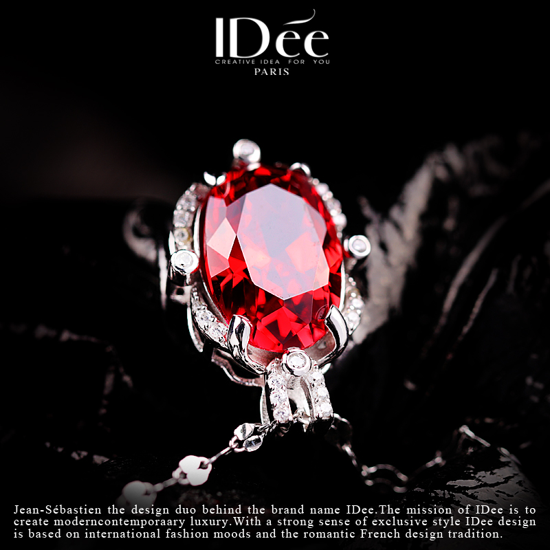 灵动百搭银项链,彩石项链轻奢小众高级感