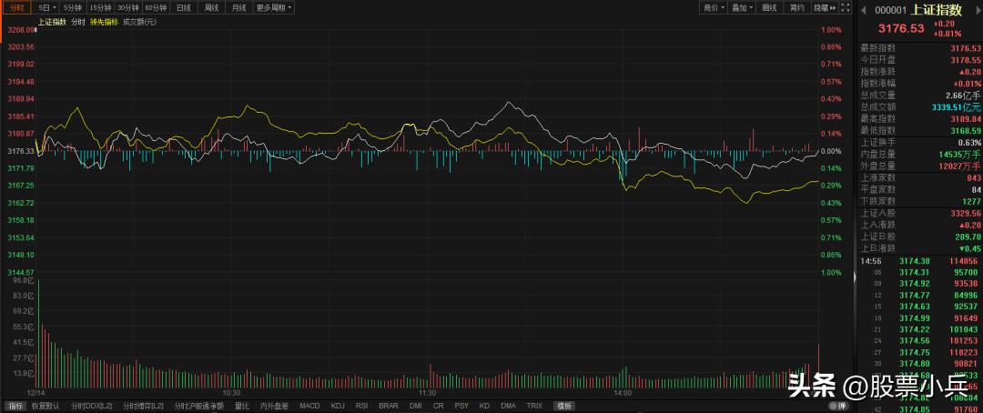 横盘震荡午后随大盘放量下跌,今日大盘横盘预测