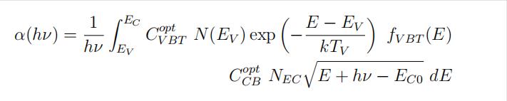 从吸收系数提取态密度参数并分析半导体和薄膜材料的态密度