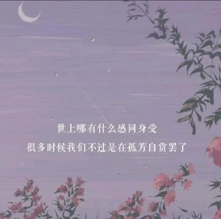 不要去指望任何人和你感同身受,不管再苦累做得再好都没人会体谅