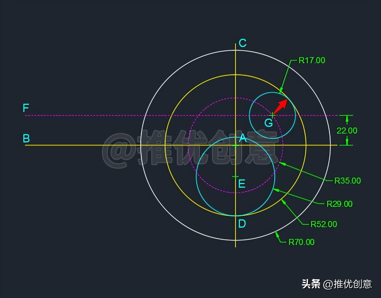 cad制图初学入门图纸怎样画圆,cad机械制图圆教程