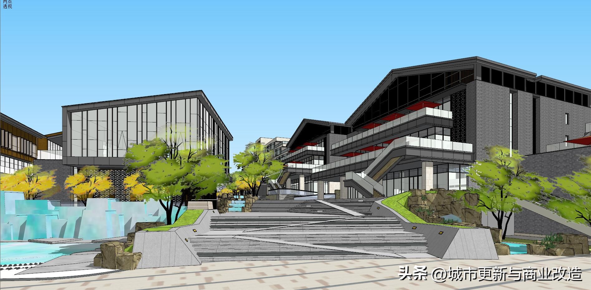 海边商业街建筑设计图,江西商业街规划设计案例