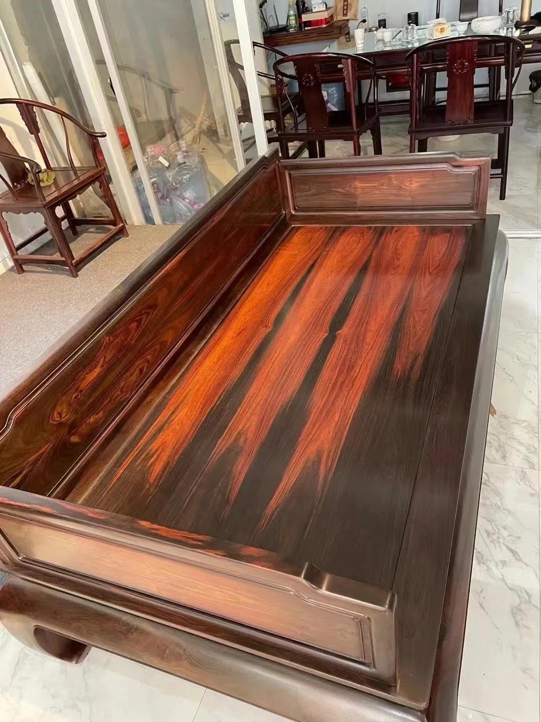 大红酸枝罗汉床两件套价格,交趾黄檀红木罗汉床报价