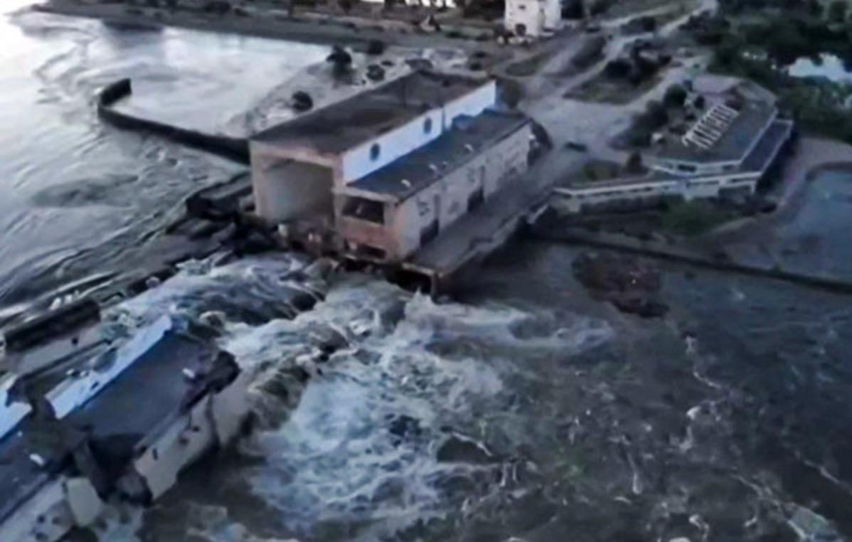 乌克兰卡霍夫卡大坝被炸事件,乌克兰新卡霍夫卡大坝炸毁时间