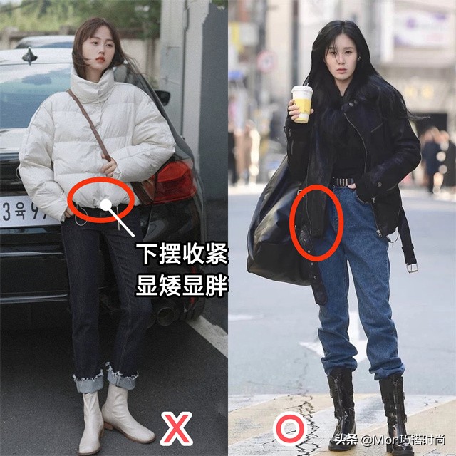 韩国冬季穿搭女高级感,韩国穿搭街拍秋冬羽绒服