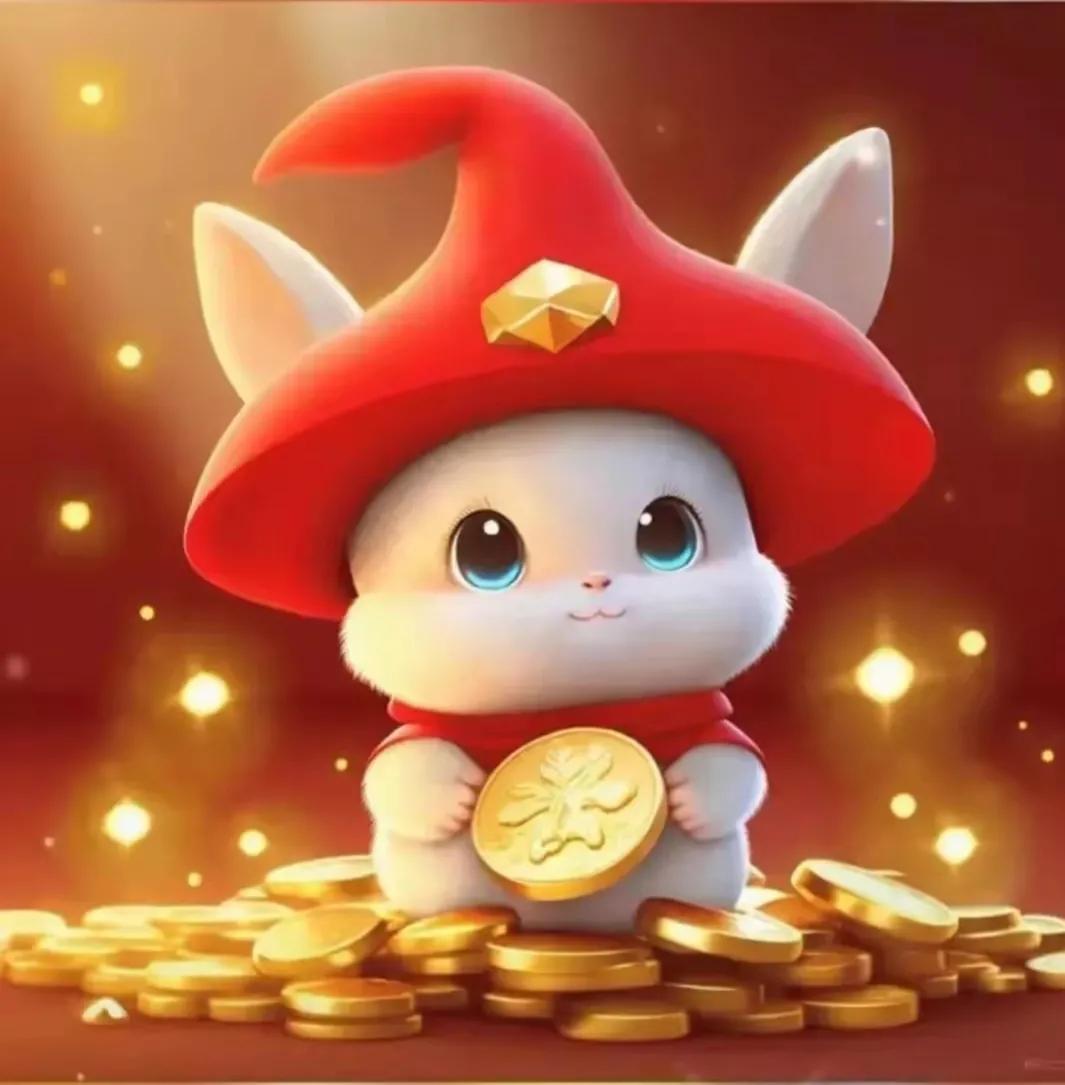 2024新年萌兔头像唯美卡通,兔兔好运头像卡通可爱