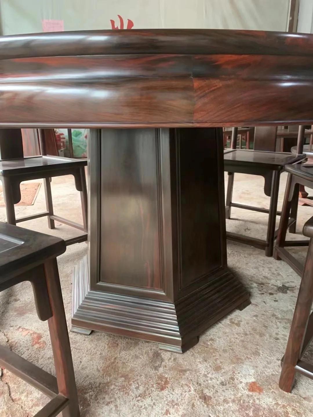 大红酸枝138的餐桌价格,大红酸枝餐桌十二件套