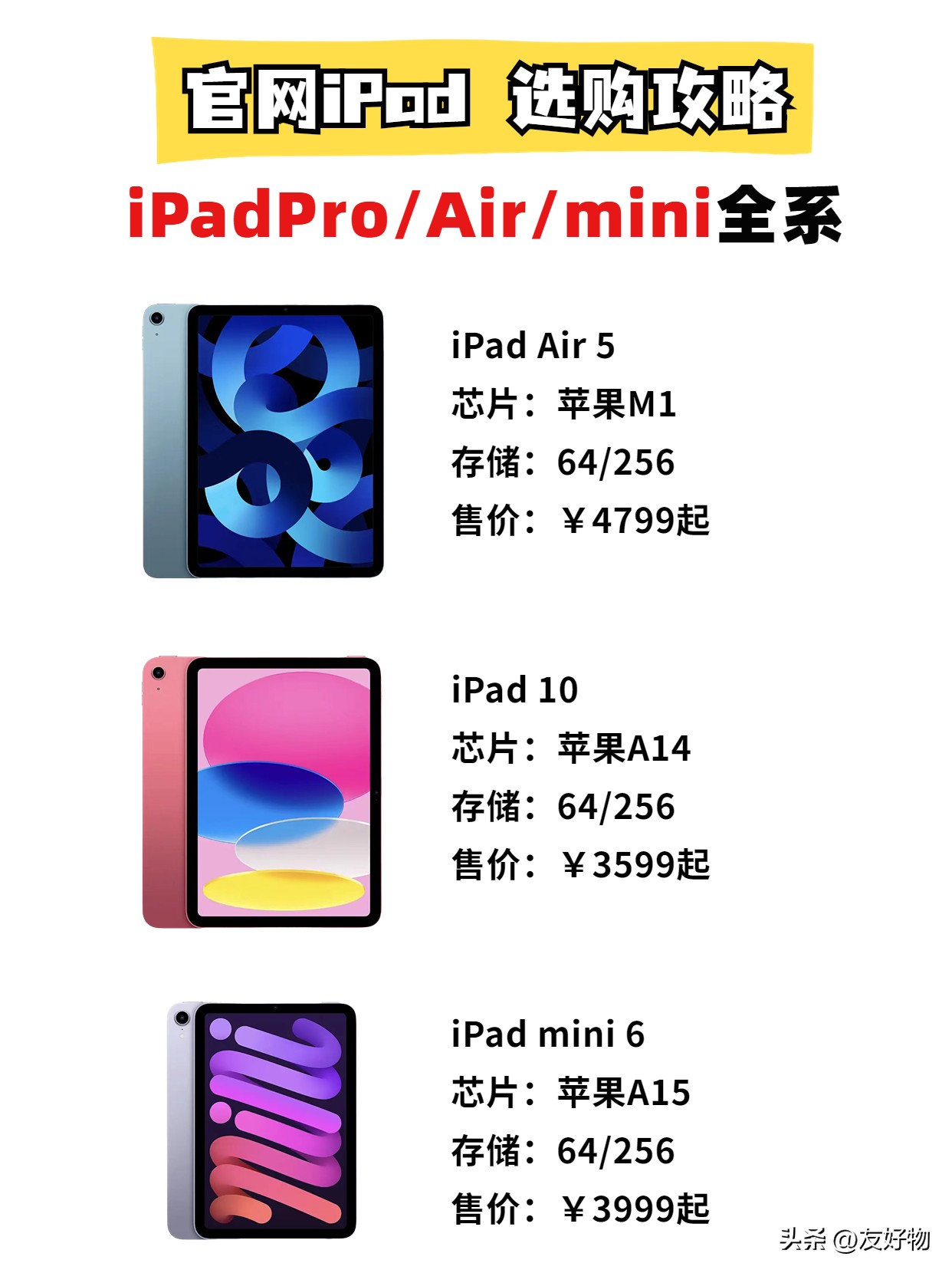 2023年ipad全系列选购一篇看懂,2021年简明版ipad选购指南