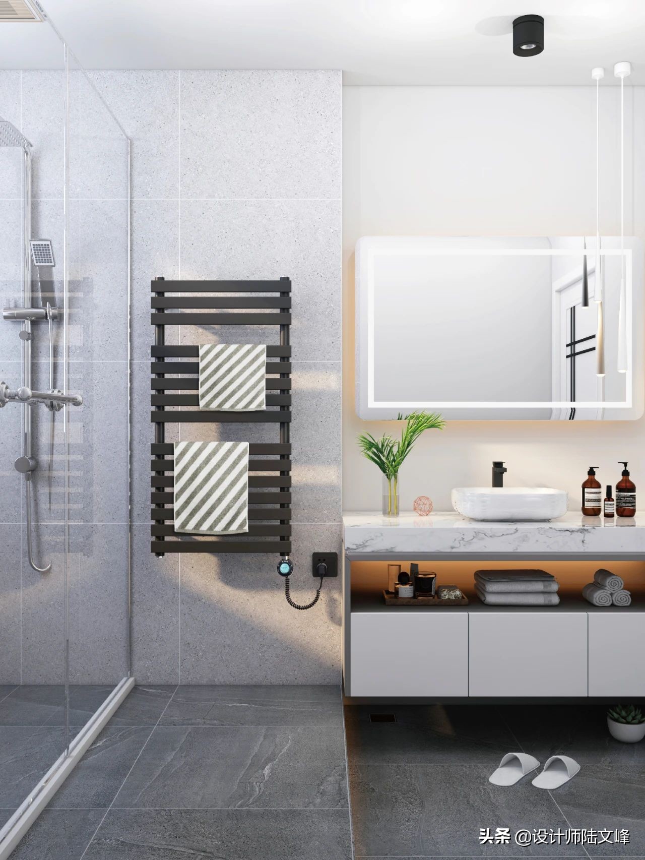 卫生间智能加热毛巾架,免打孔卫生间毛巾架电加热