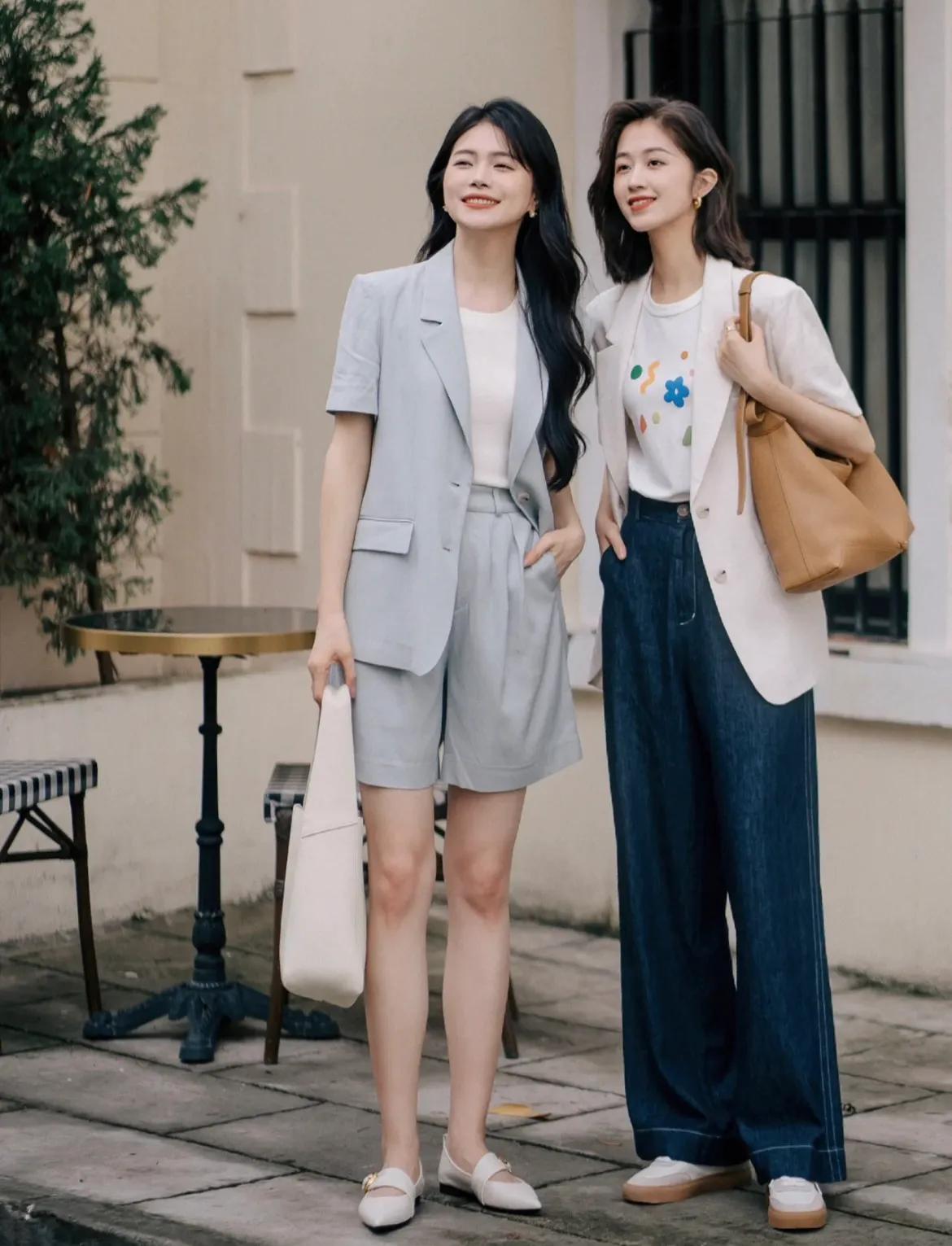 夏日闺蜜日常穿搭模板,夏季闺蜜装穿搭时髦可爱
