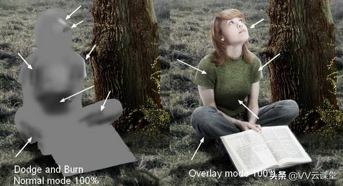 在Photoshop中创建带有月亮的树的超现实图稿，VV云课堂教程