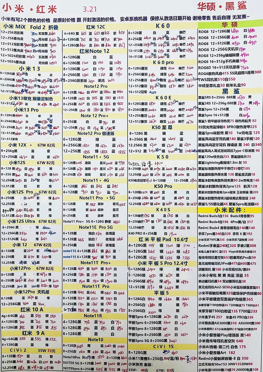 2024年1月11日华强北手机批发价,2023年12月手机批发价格一览表