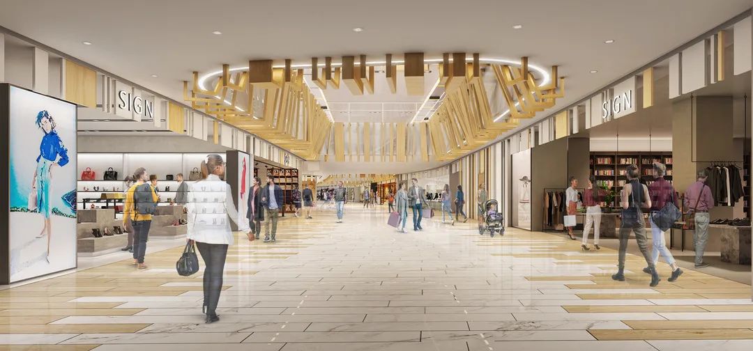 天津北辰王府井购物中心装修工程,天津购物中心商业空间设计