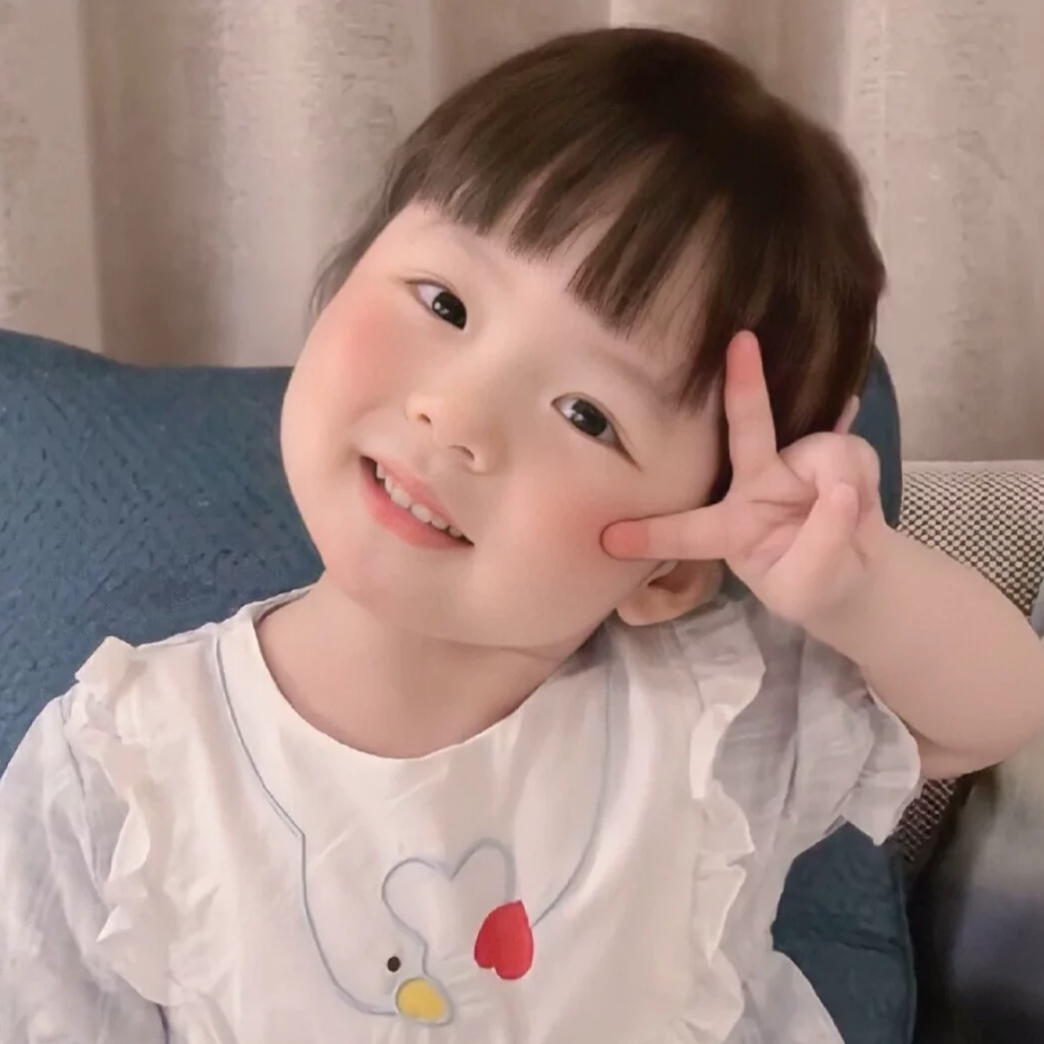 萌娃头像女生可爱萌图卡通,微信头像可爱小女孩萌娃卡通呆萌