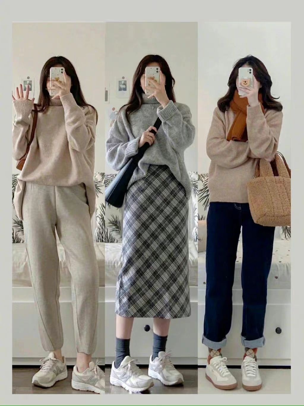 冬天穿衣风格图片,冬天简单的衣服穿出高级感