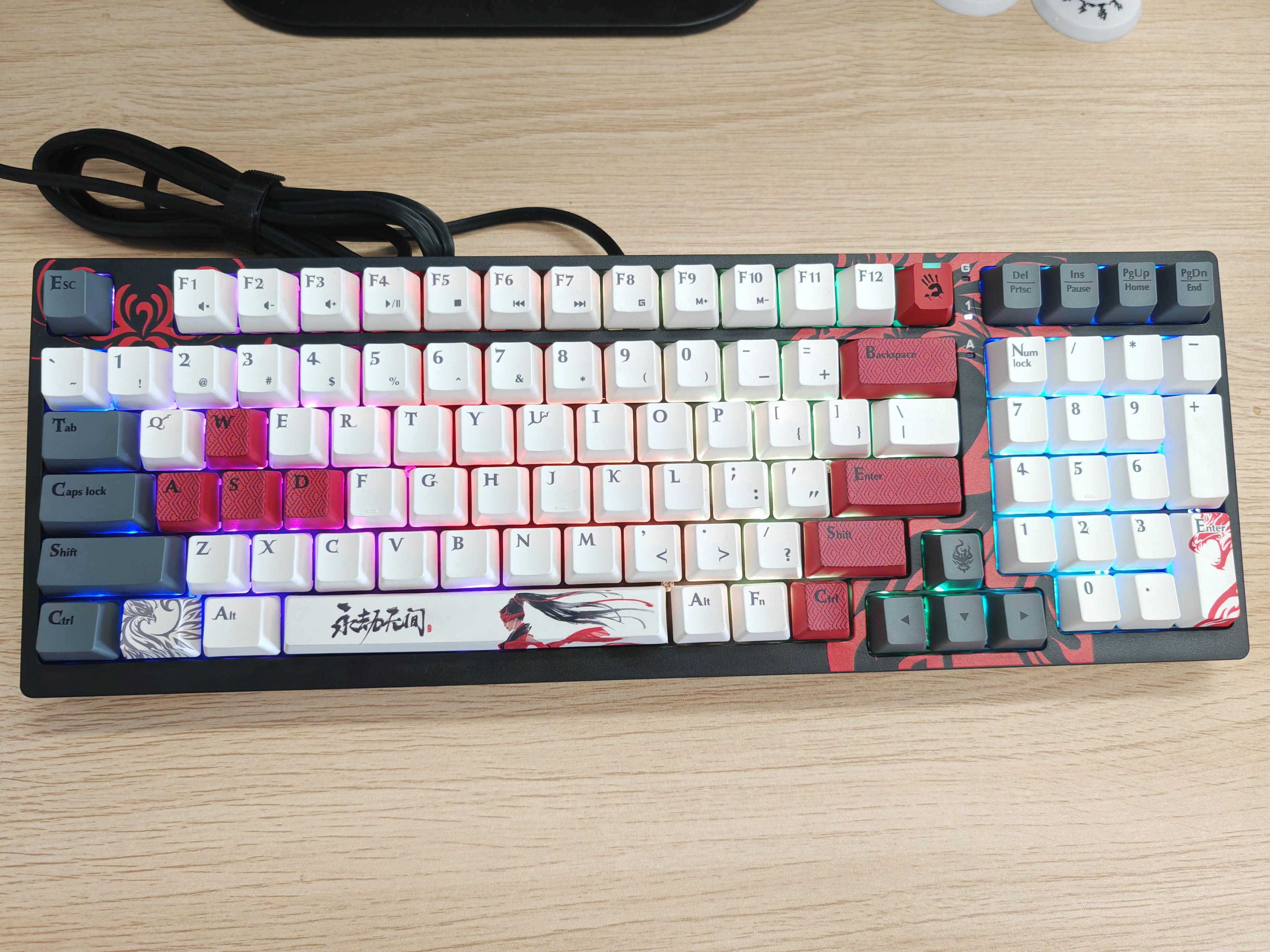 血手幽灵t98键盘测评,血手幽灵机械键盘手感实测