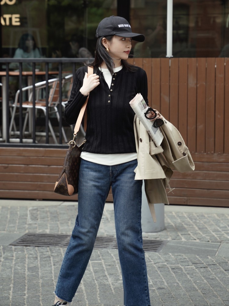 40岁穿衣搭配宽松牛仔裤女时尚,裙子裤子开春优雅时髦减龄好看