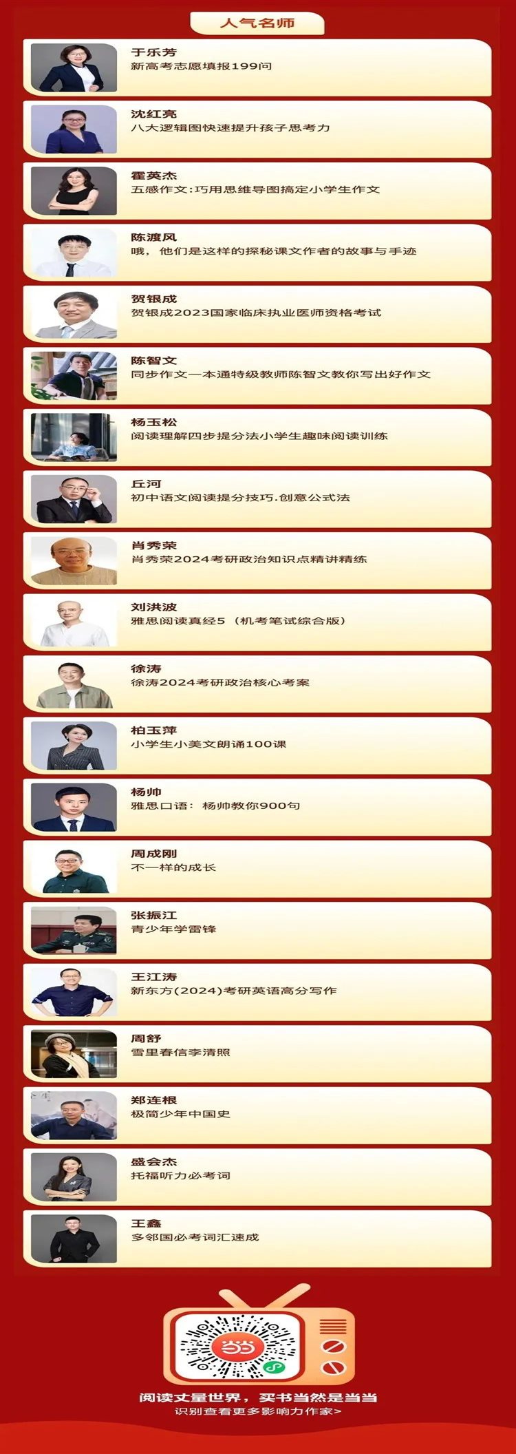 第六届当当影响力作家评选,当当第七届作家影响力评选