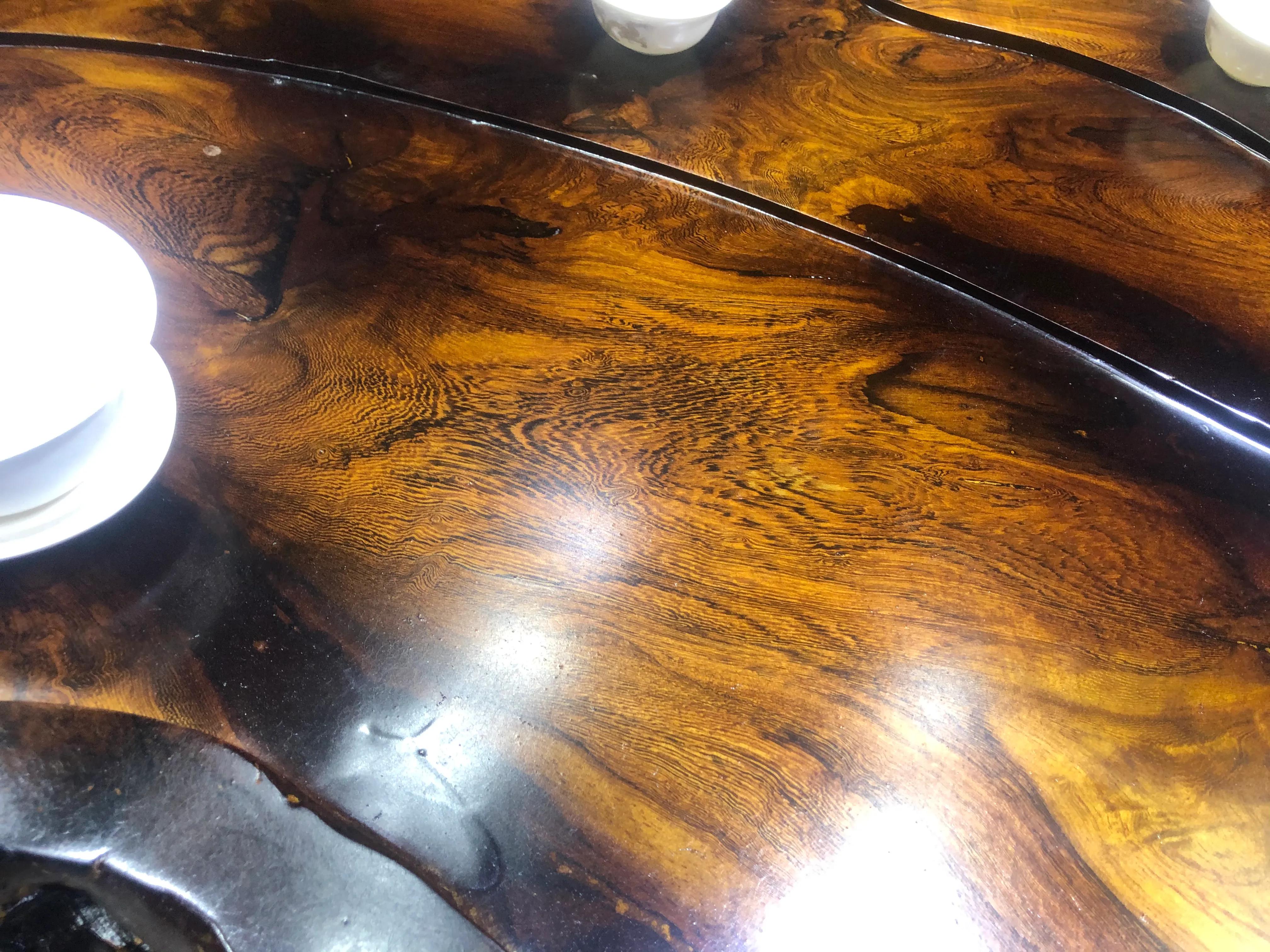 茶几木雕金蟾制作过程,茶几雕刻金蟾