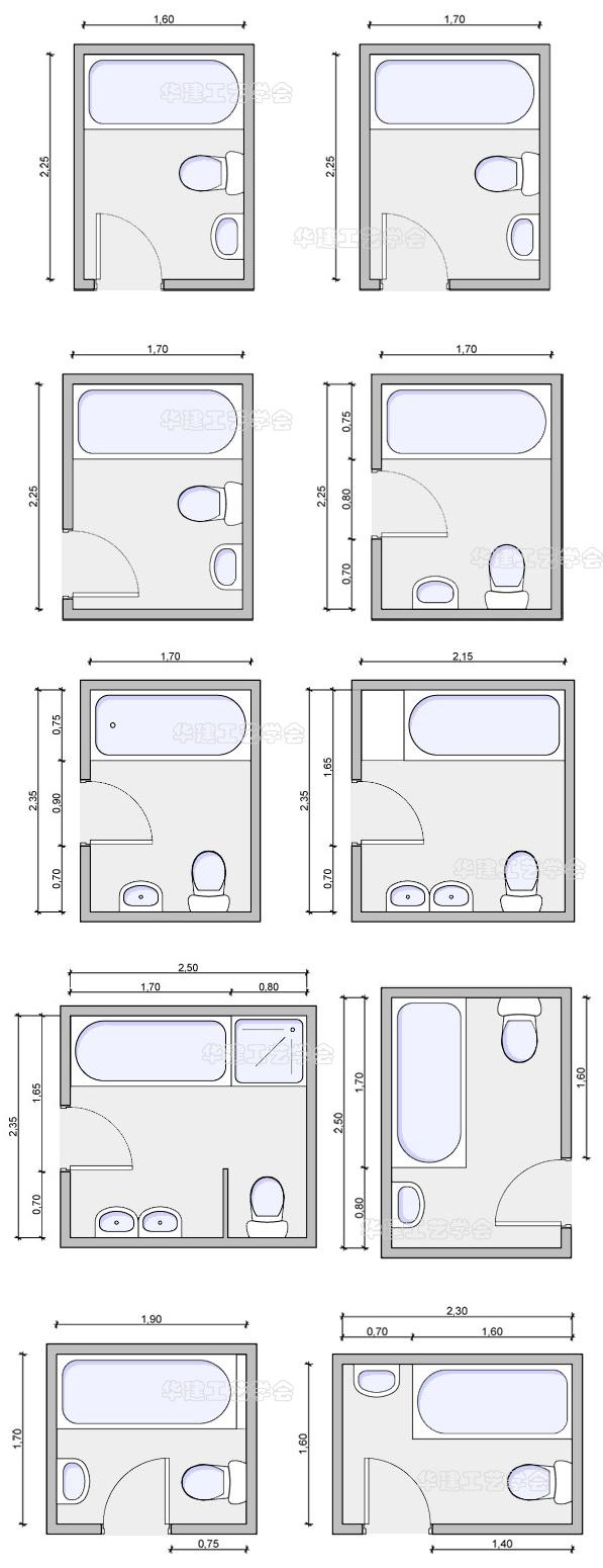 浴缸空间尺寸对照表,浴缸区空间尺寸指引