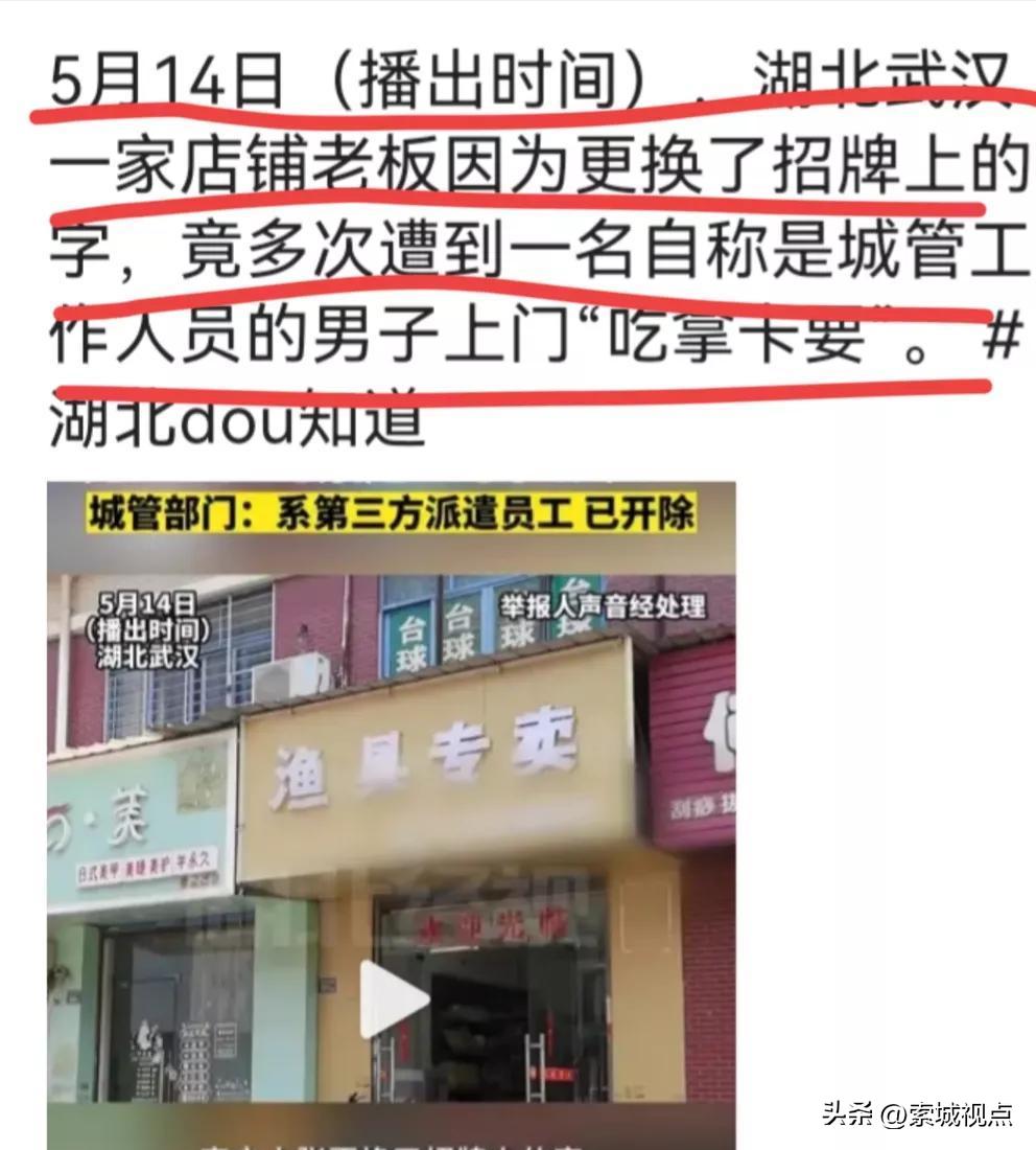临时工又闯祸？一字千金啊！“宰商户”，武汉这名城管可真够狠！