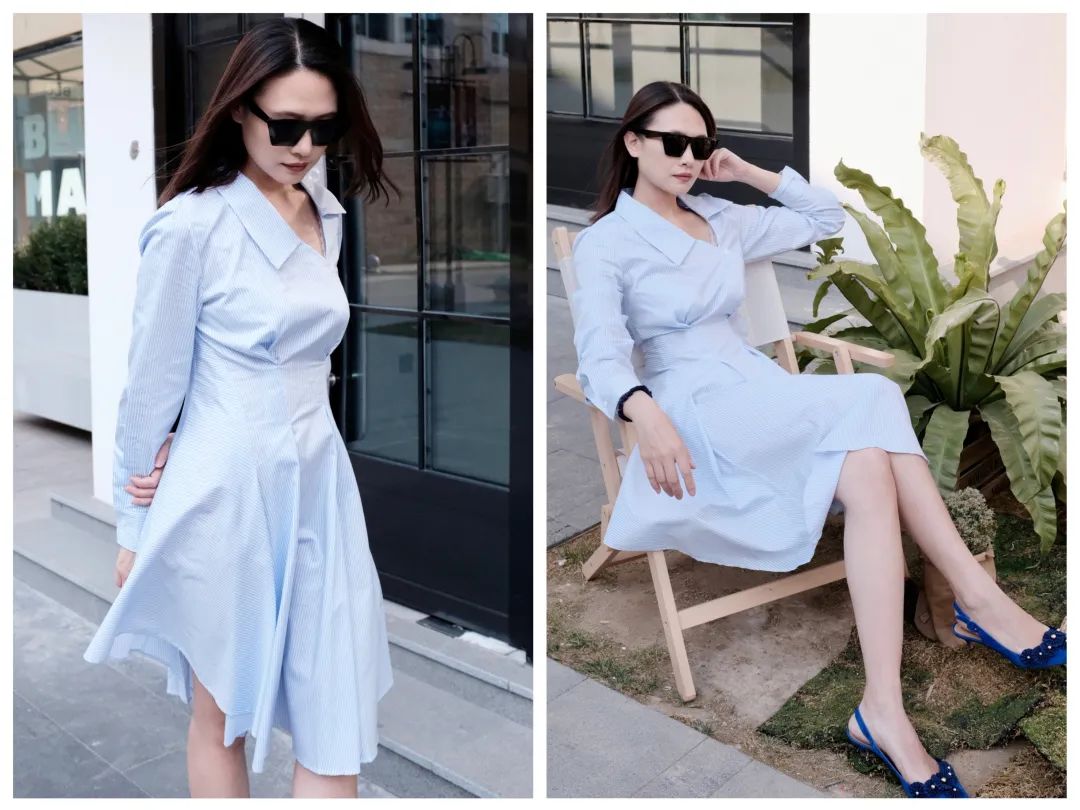 孟晚舟紫色连衣裙,孟晚舟蓝色连衣裙