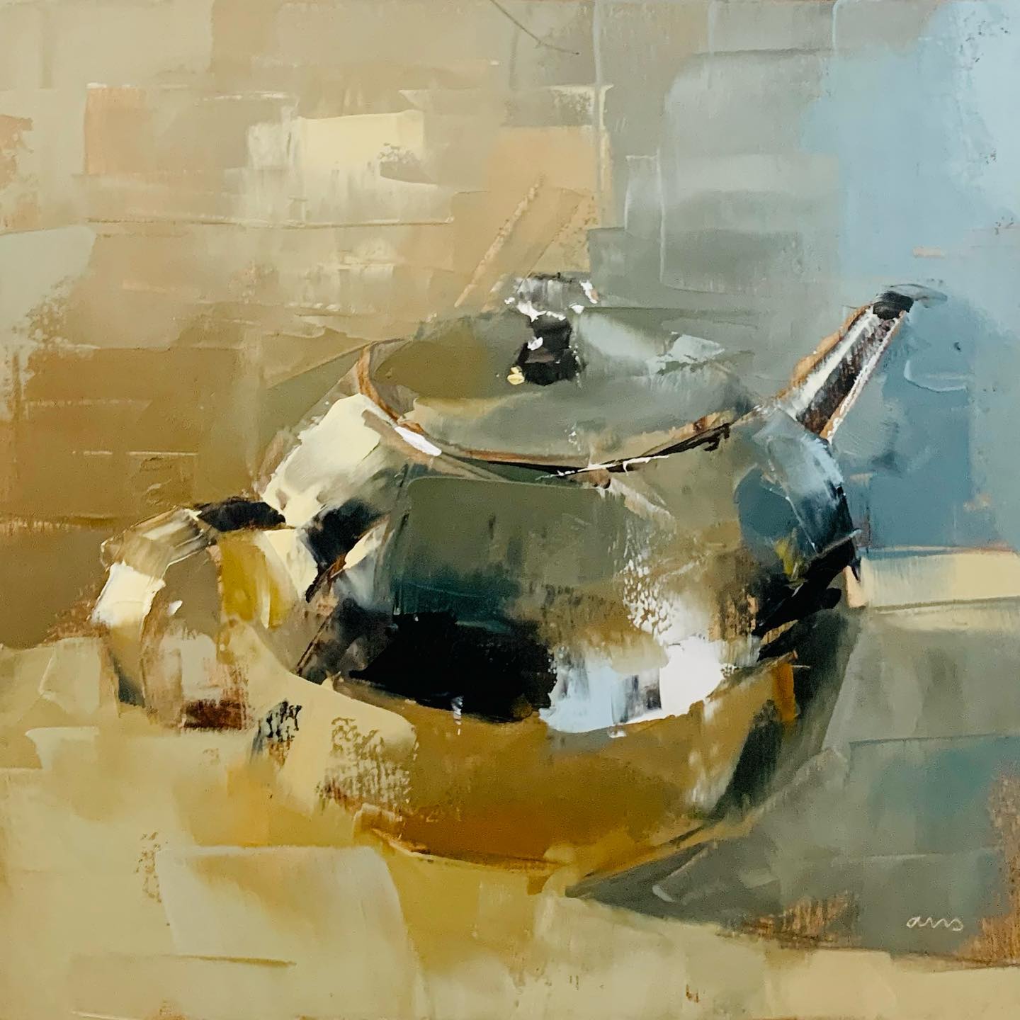 大色块静物油画,油画静物花卉色块