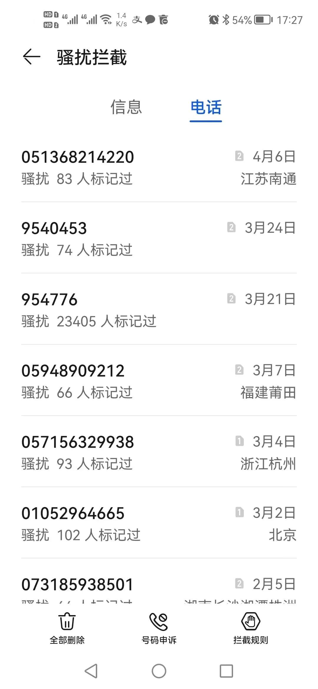 怎么有效的处理骚扰短信骚扰电话,华为手机如何永远屏蔽骚扰短信