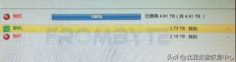 「服务器数据恢复」Raid阵列更换故障盘后同步数据失败的数据恢复