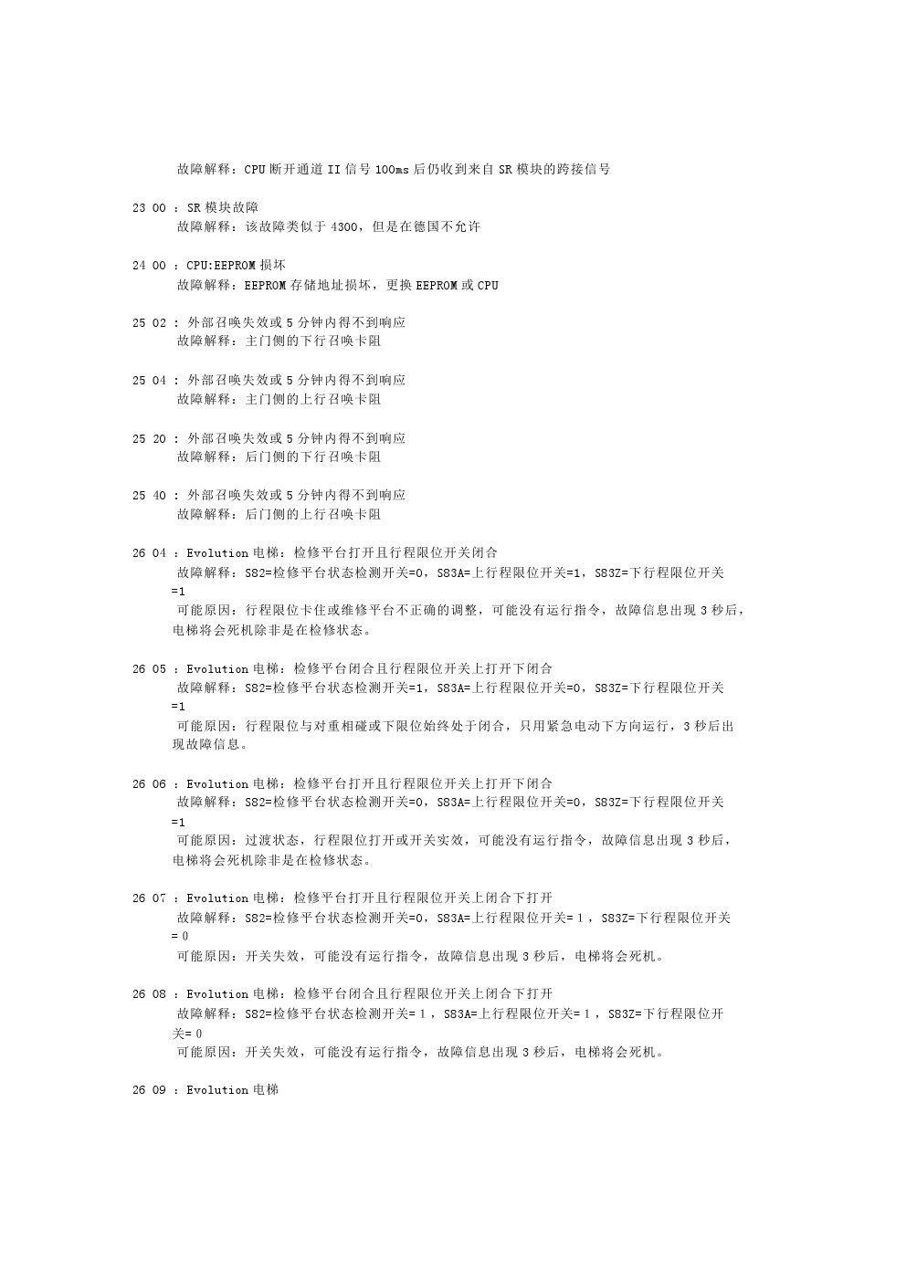 蒂森电梯mc2故障代码,蒂森克虏伯电梯故障怎么解决