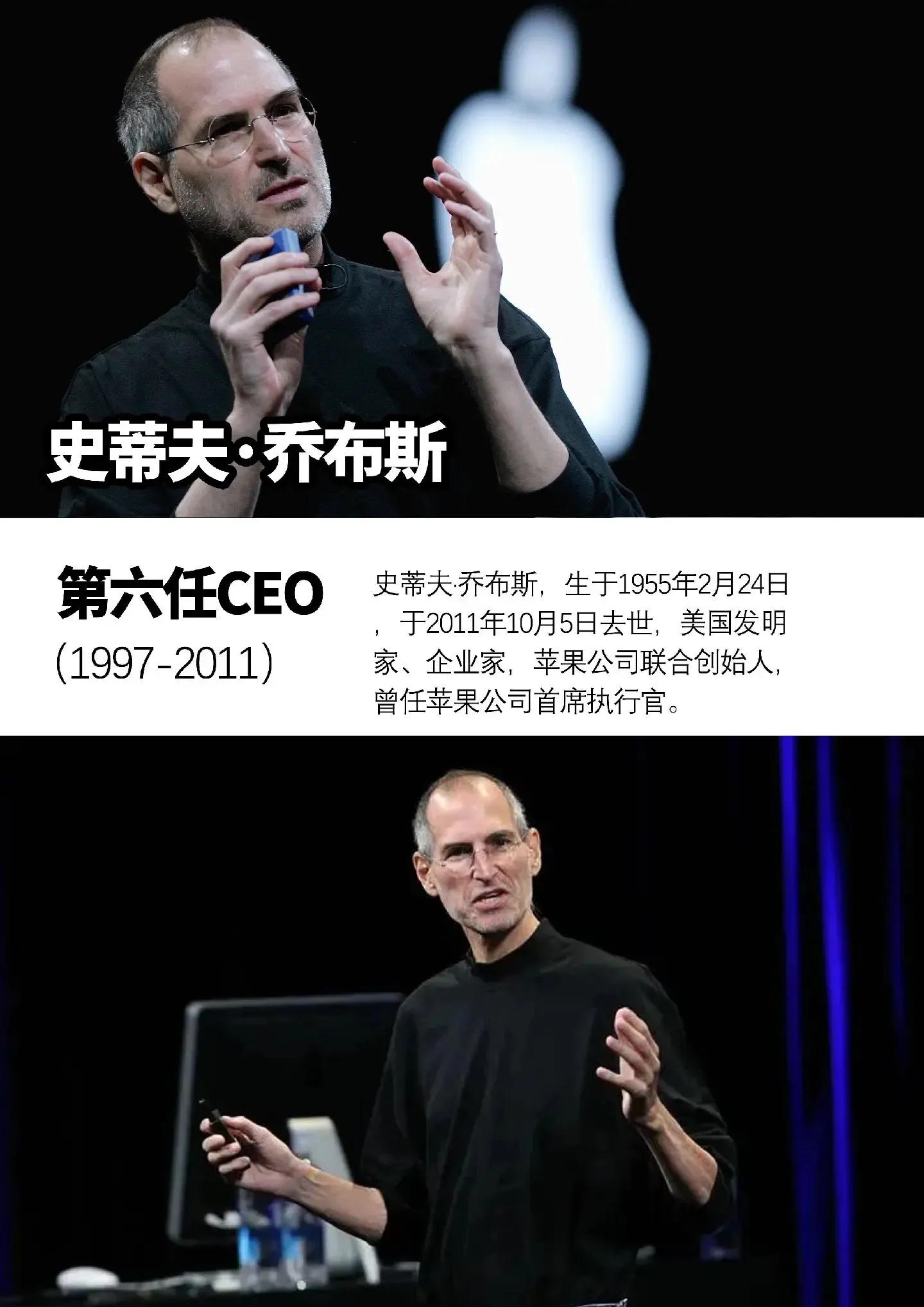 苹果公司ceo有几位,苹果一共有几任ceo