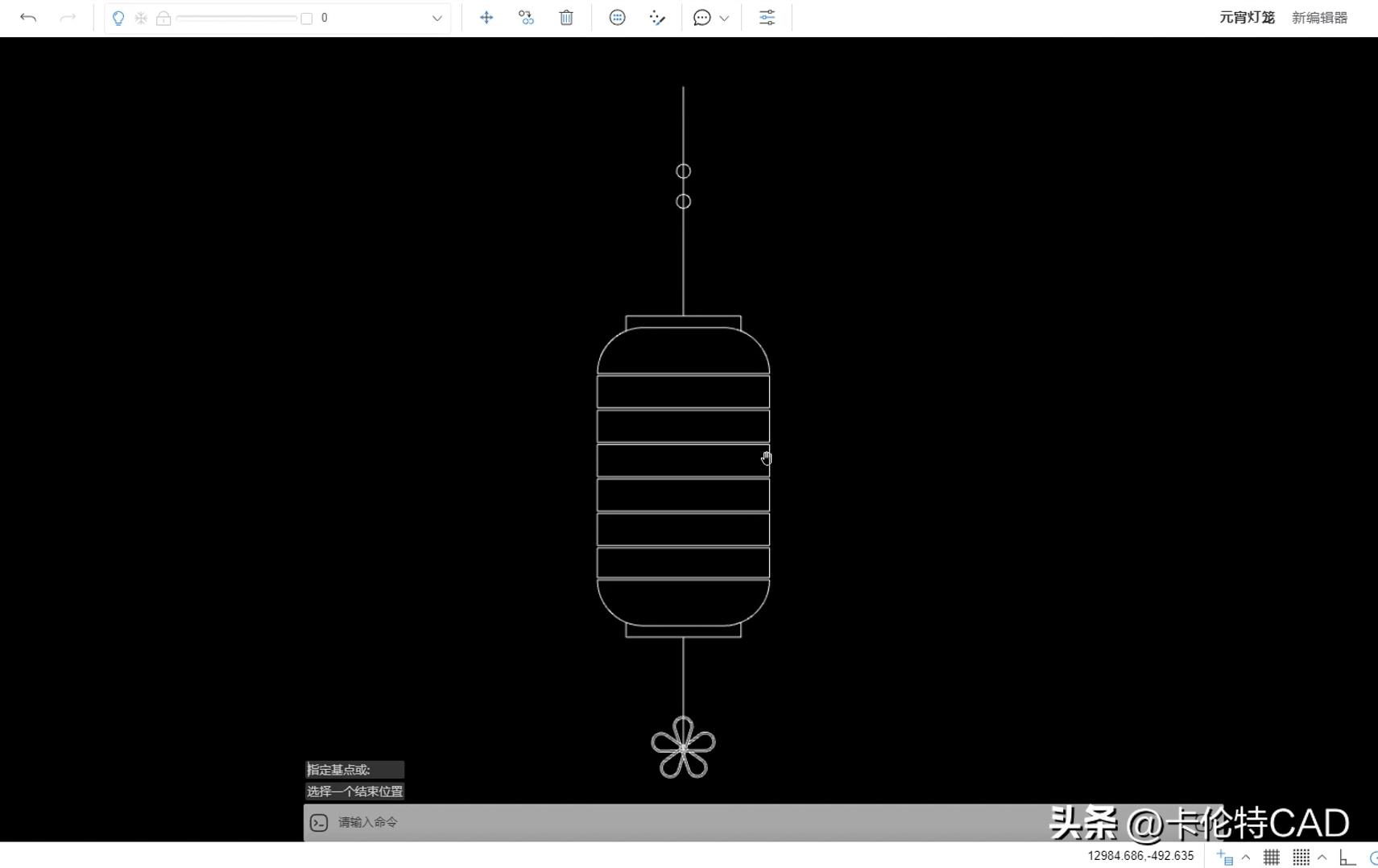 cad2007怎么画灯笼,cad灯笼怎么做教程简单