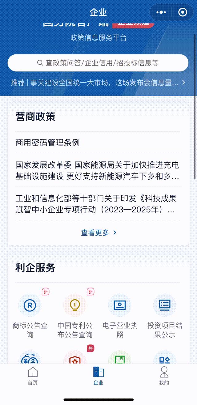办税、查信用、*载下**电子营业执照……利企服务一手“掌”握！