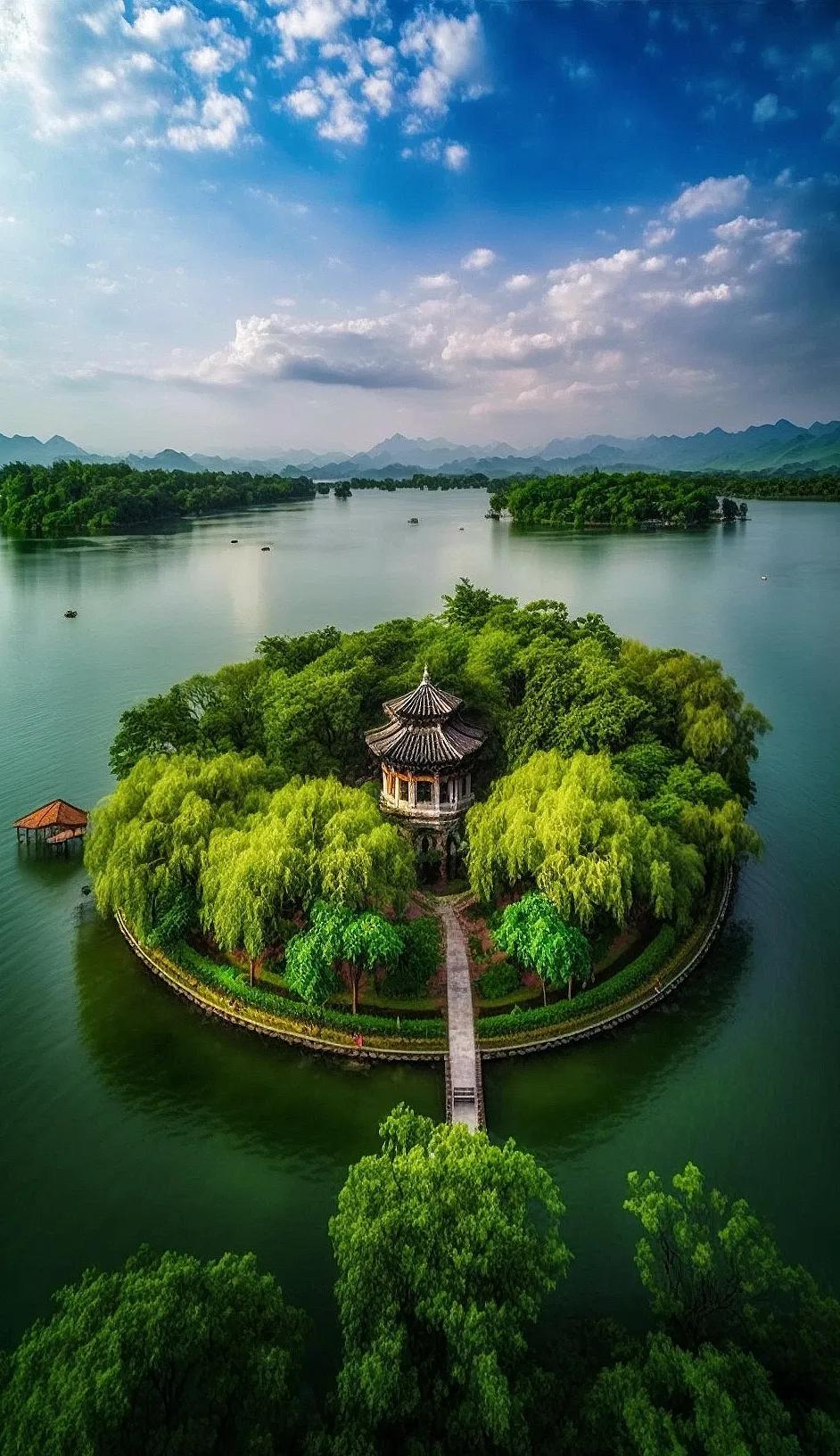 杭州西湖图片全景图,更多的杭州西湖图片