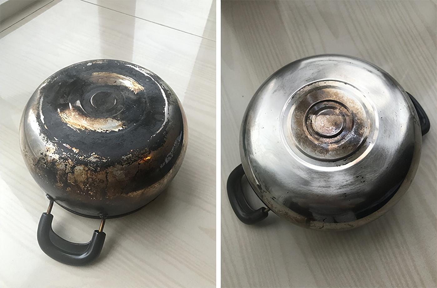 不锈钢锅烧糊了锅底怎么去黑如新,不粘锅锅底烧了发黄如何处理