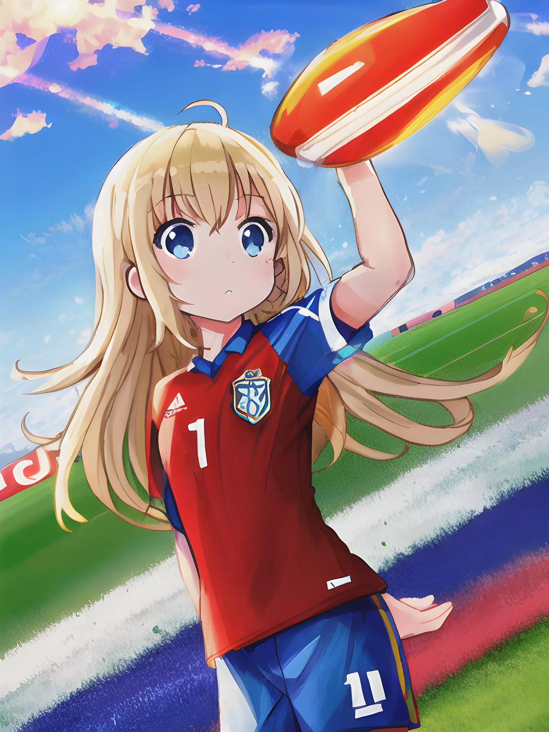 二次元足球宝贝壁纸,近日ai绘画爆款作品