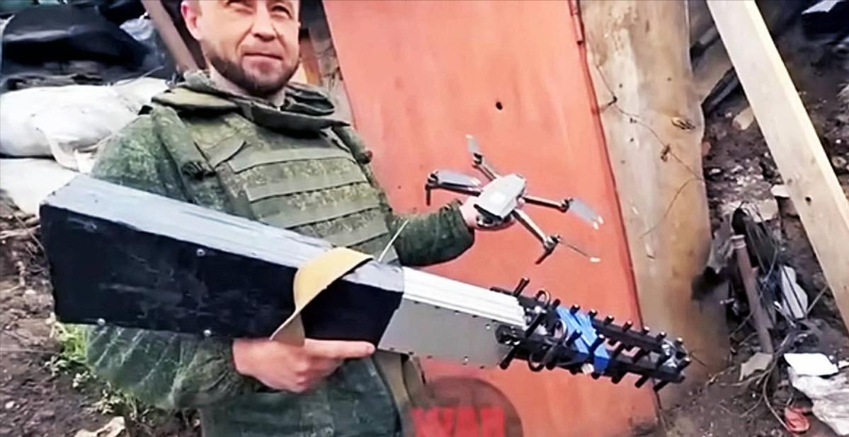 俄军电磁干扰无人机,俄乌战场无人机电磁炮