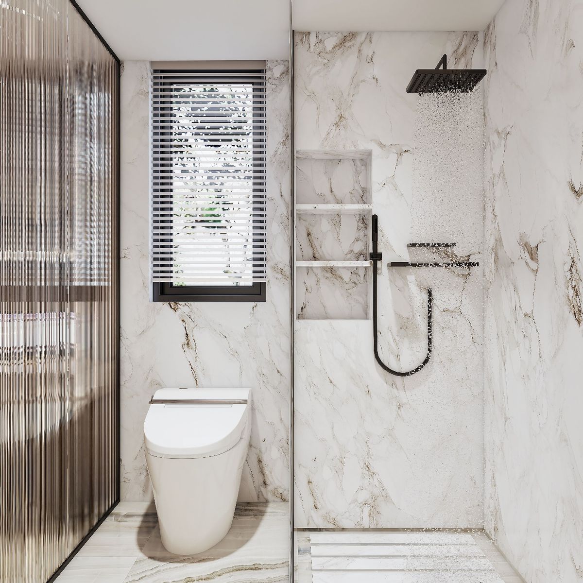 客厅法式线条灯带效果图,极简风格顶面灯带