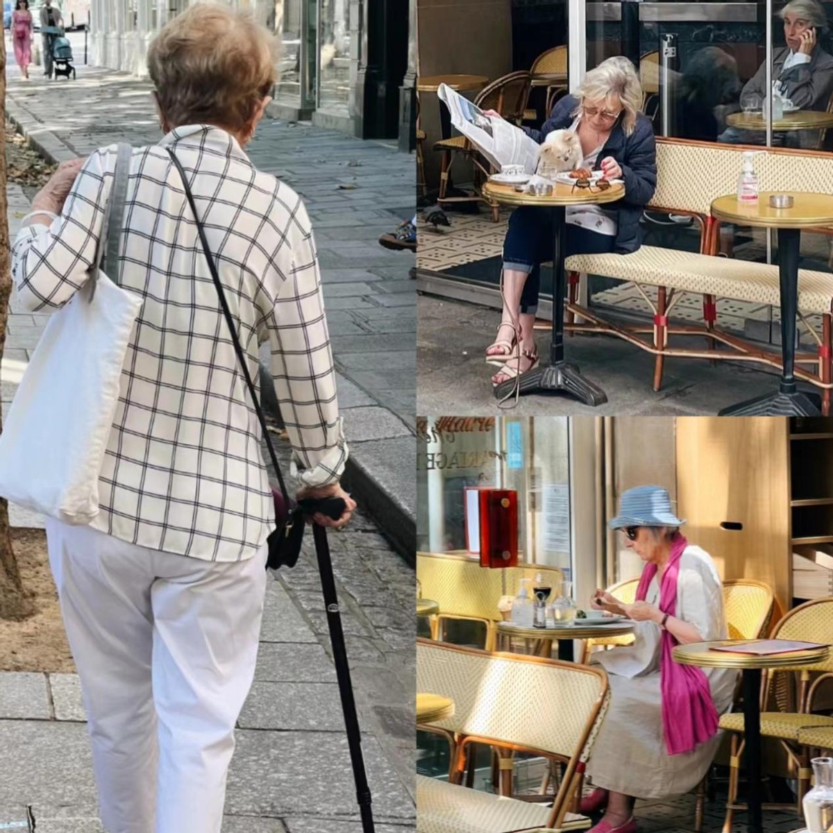 法国老年人穿搭,欧洲高级感老年人穿搭