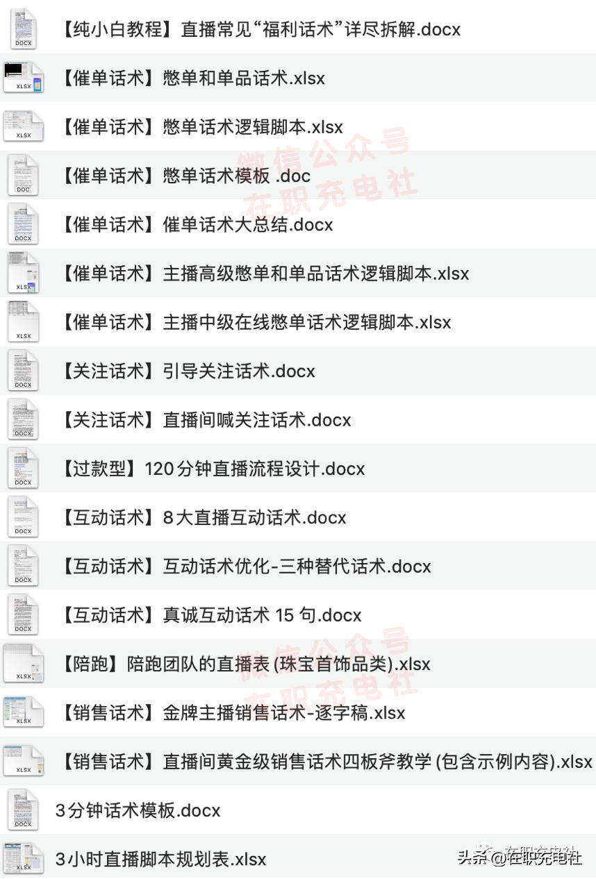【主播话术】万能直播话术与直播平台技巧（190份）