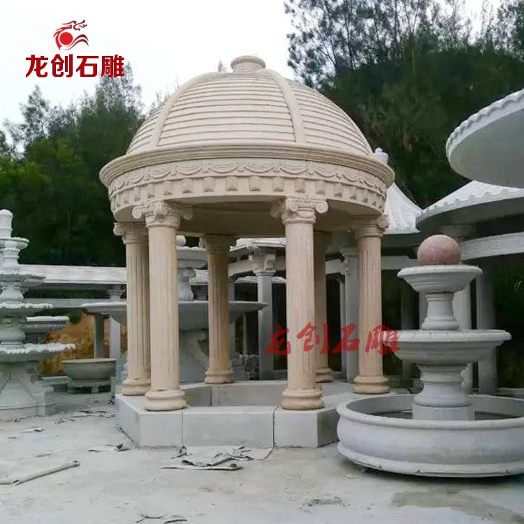 最好的石雕凉亭,景观石雕凉亭设计