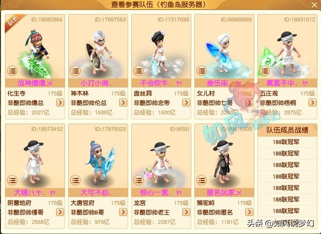 梦幻西游100联服战冠军,梦幻西游196联武神坛冠军