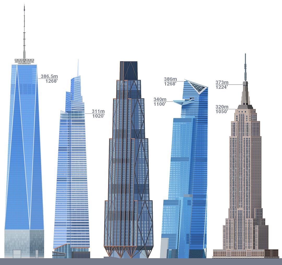 纽约400多米的高楼,纽约超500米大厦