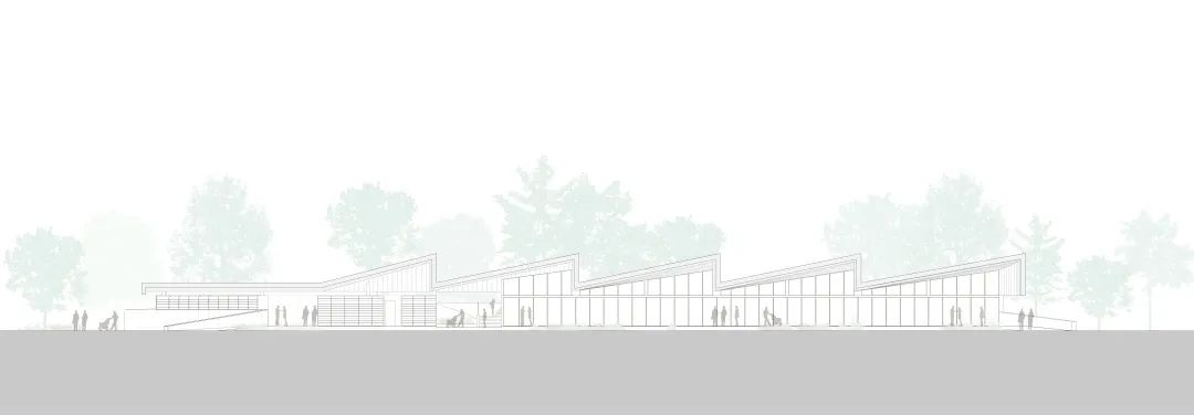 前海君子轩一个四面环绿，拥抱自然的小型公共活动中心